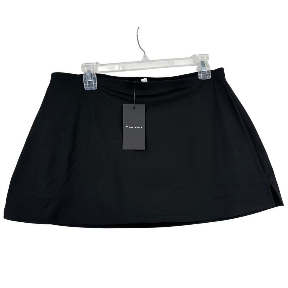 Fabletics Skort Womens Size L Black‎ Pull On Stretch Built in Shorts Athletic